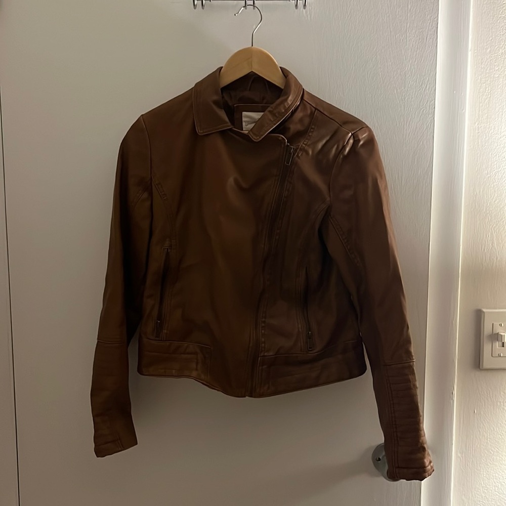 Faux Leather Brown Jacket